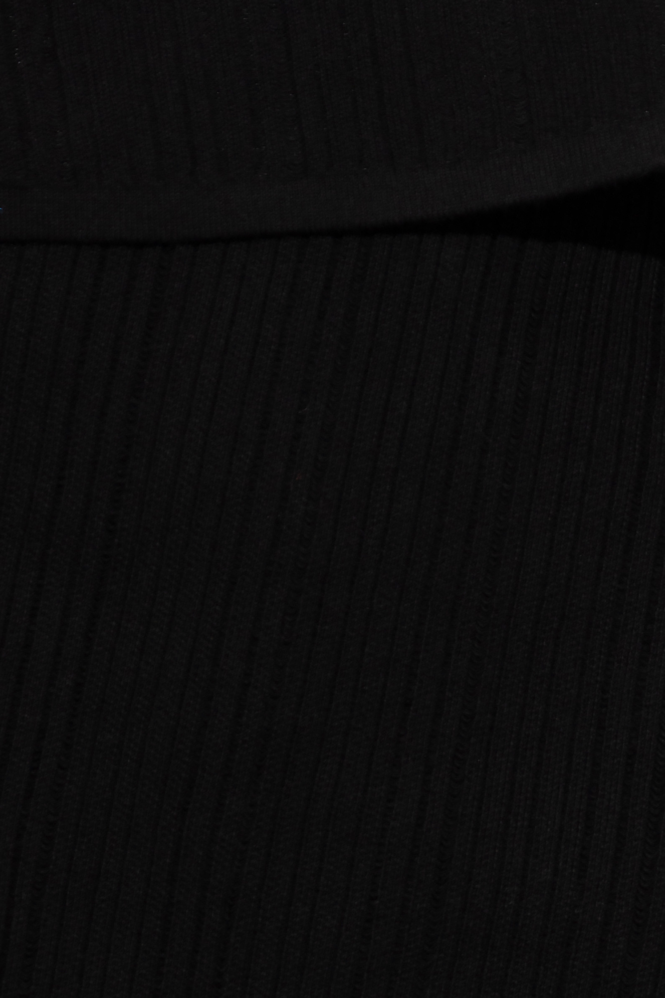 Theory Ribbed-knit Cotton Skirt In Black