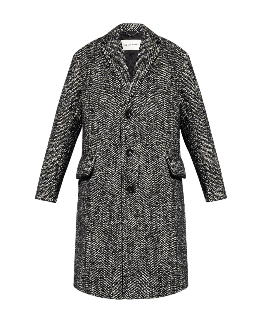 Dries Van Noten Long-sleeved Coat In Gray