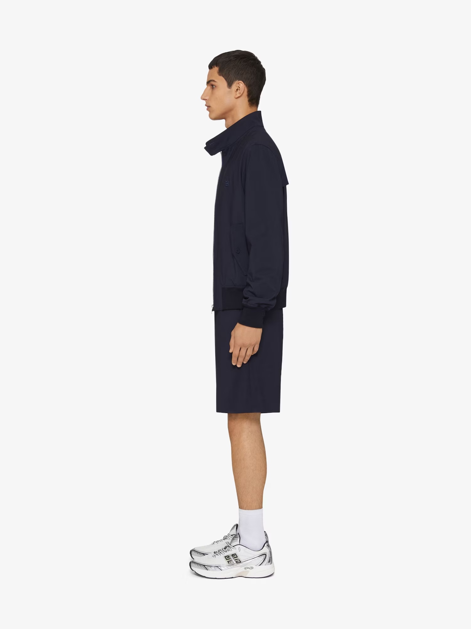 Givenchy Wool-poplin Bermuda Shorts In Blue