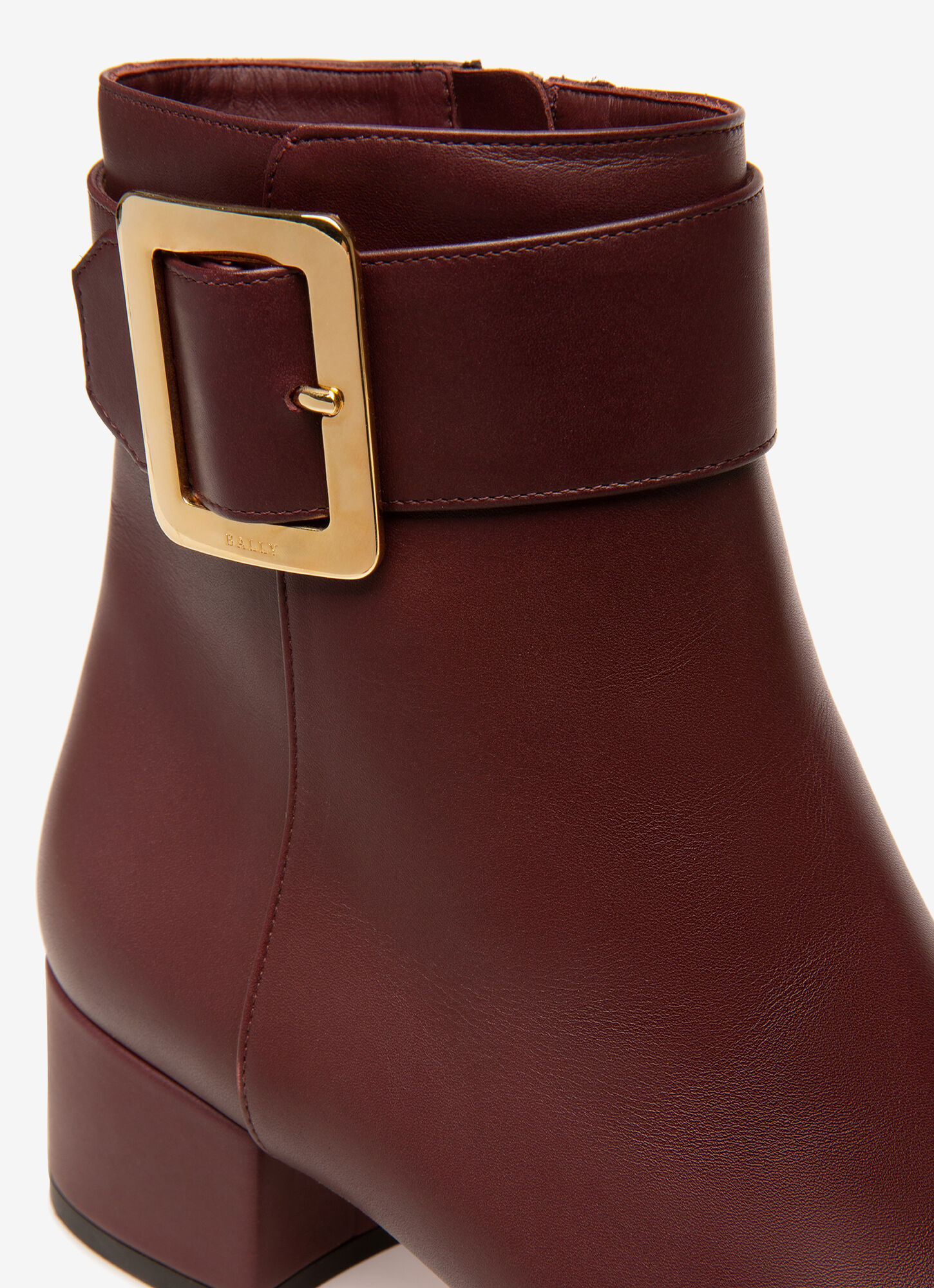 Bally Jay Metal Square Button Boots In Red