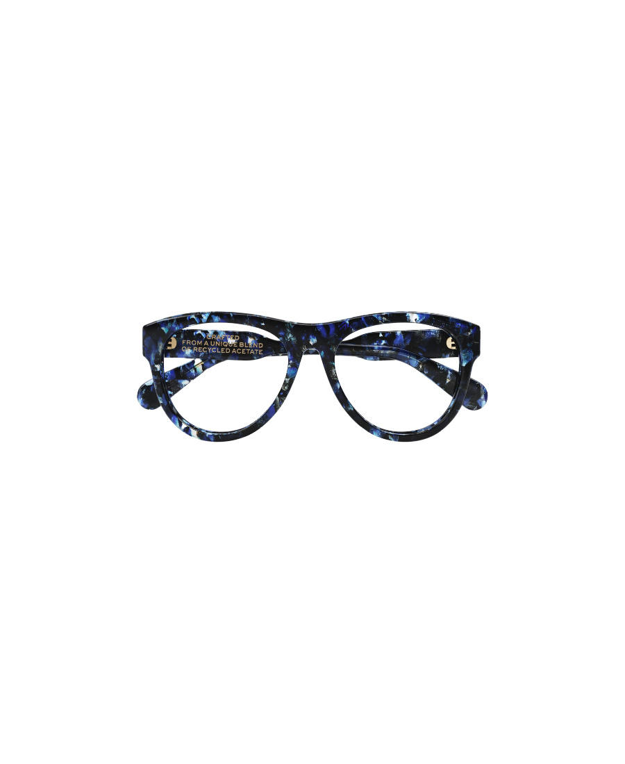 Chloé Logo-print Round-frame Glasses In Black
