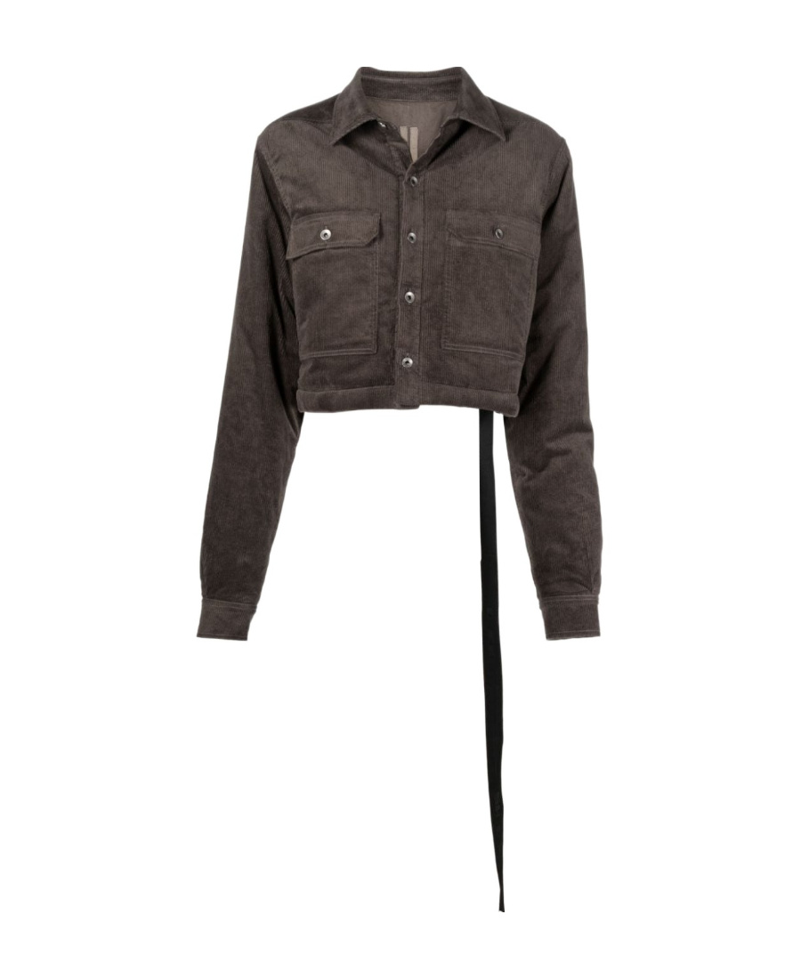 Rick Owens Drkshdw Tassel-detail Cropped Jacket In Black