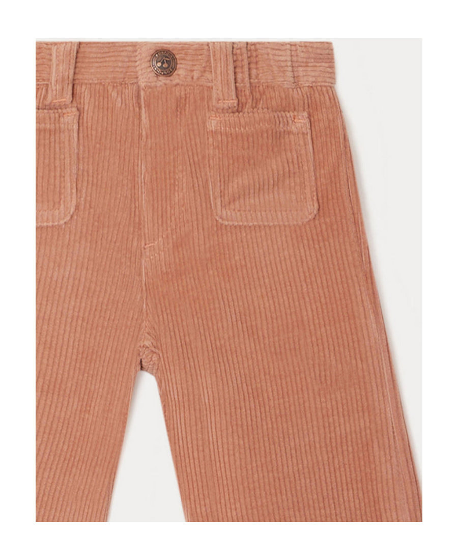 Bonpoint Wide-leg Corduroy Trousers In Pink