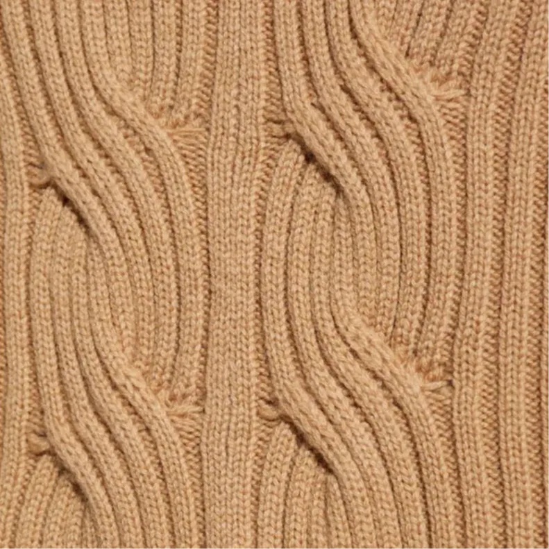 Max Mara Cable-knit High-neck Jumper In Brown