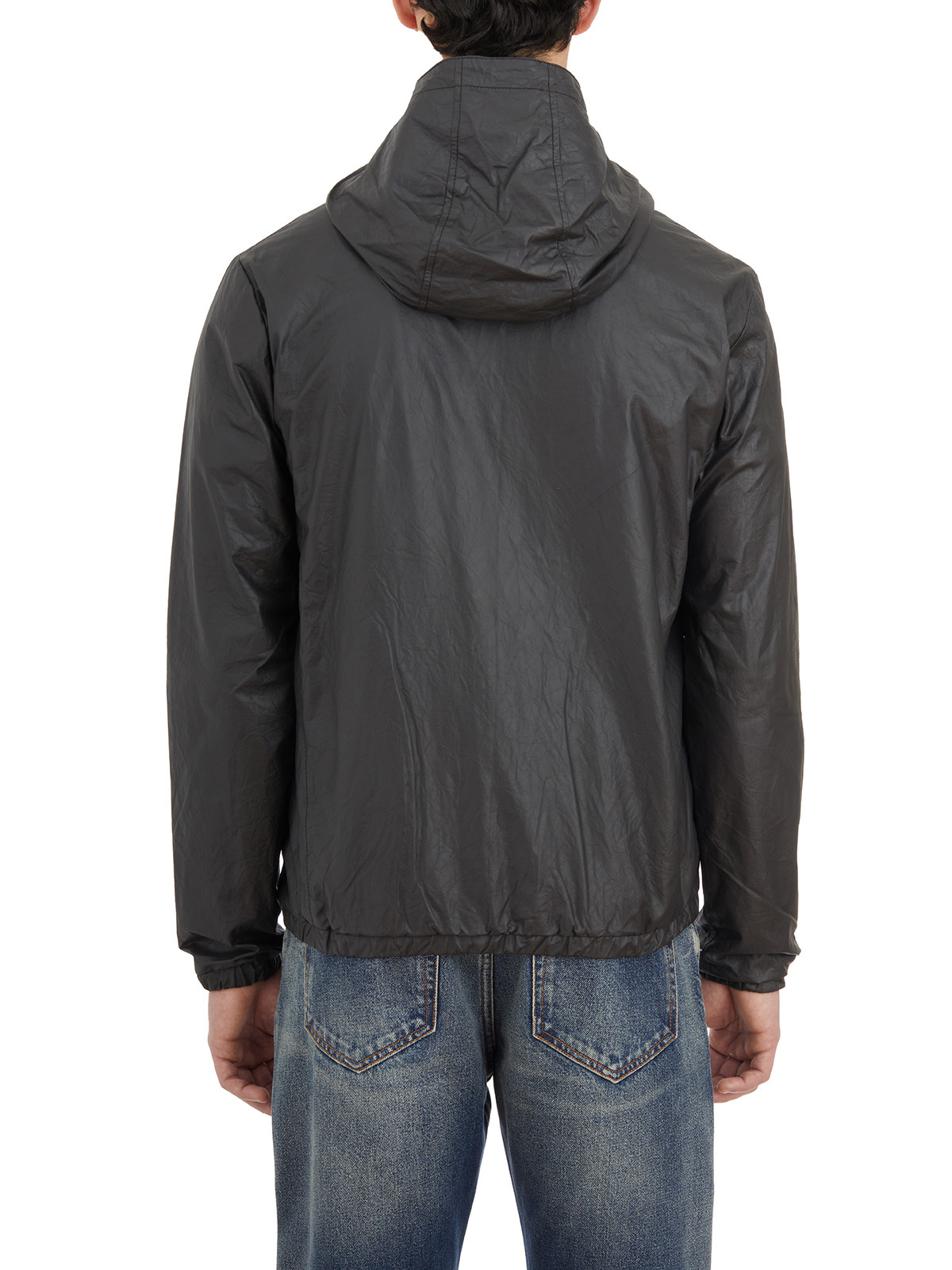 Giorgio Brato Giacca In Pelle Con Cappuccio In Black