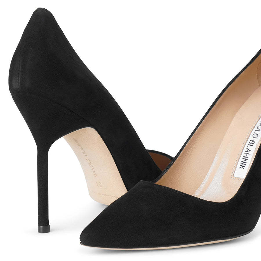 Manolo Blahnik Bb 90mm Pointed Pumps In Black