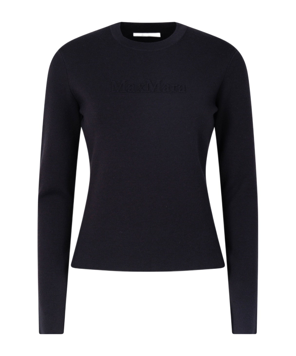 Max Mara Navy Blue Viscose And Wool Sweater In Blue