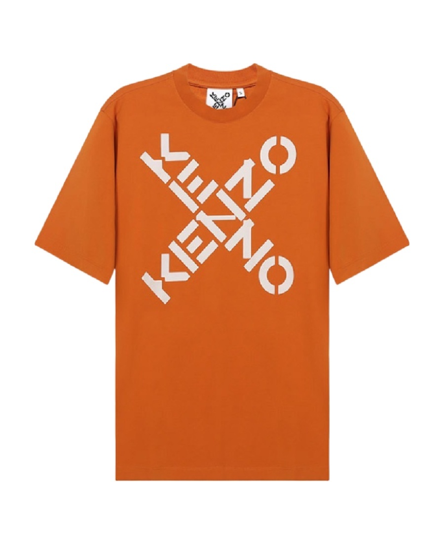 Kenzo Printed Short-sleeved T-shirt In Orange
