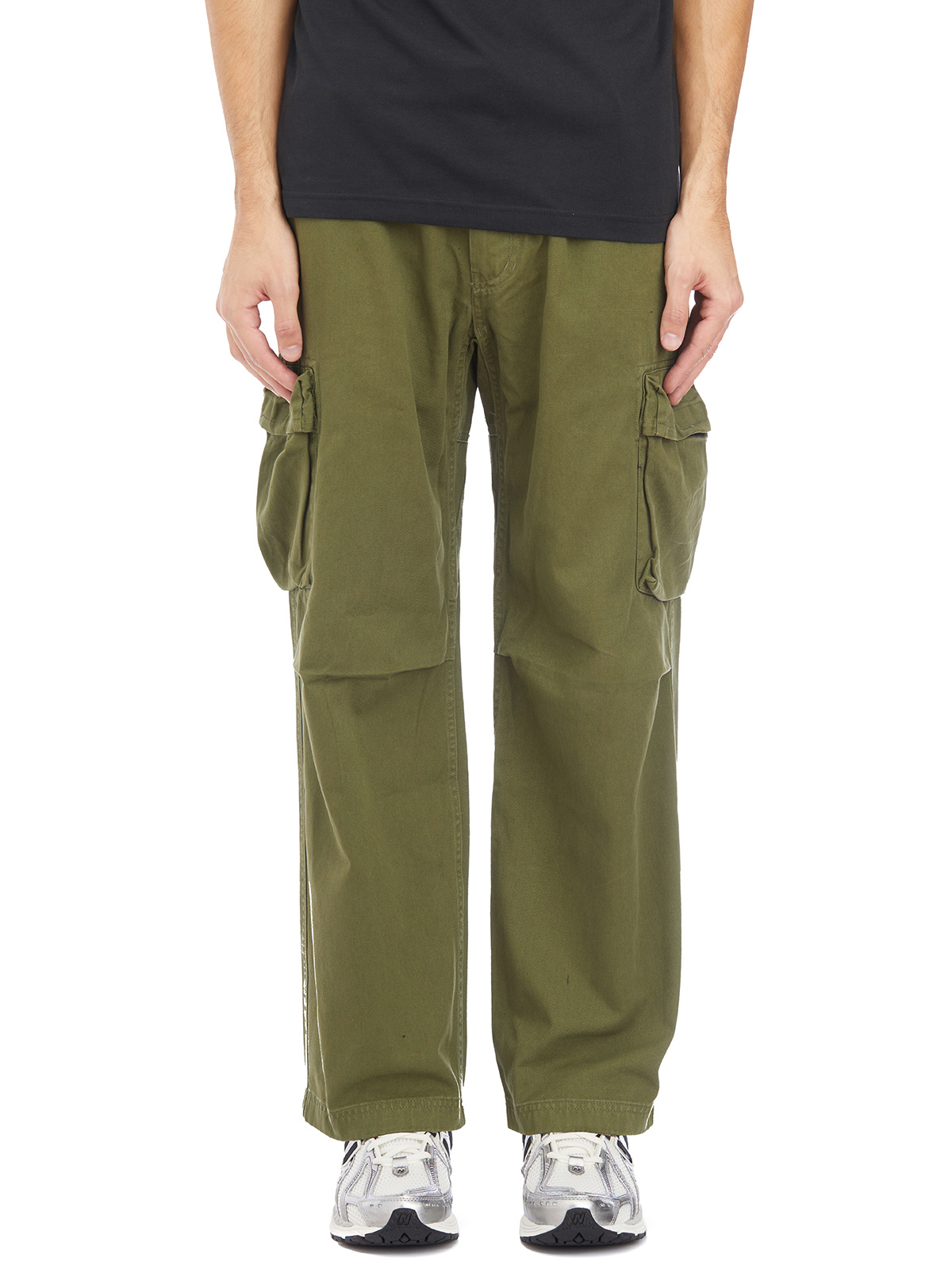 Gramicci Elastic Waist Casual Pants In Green