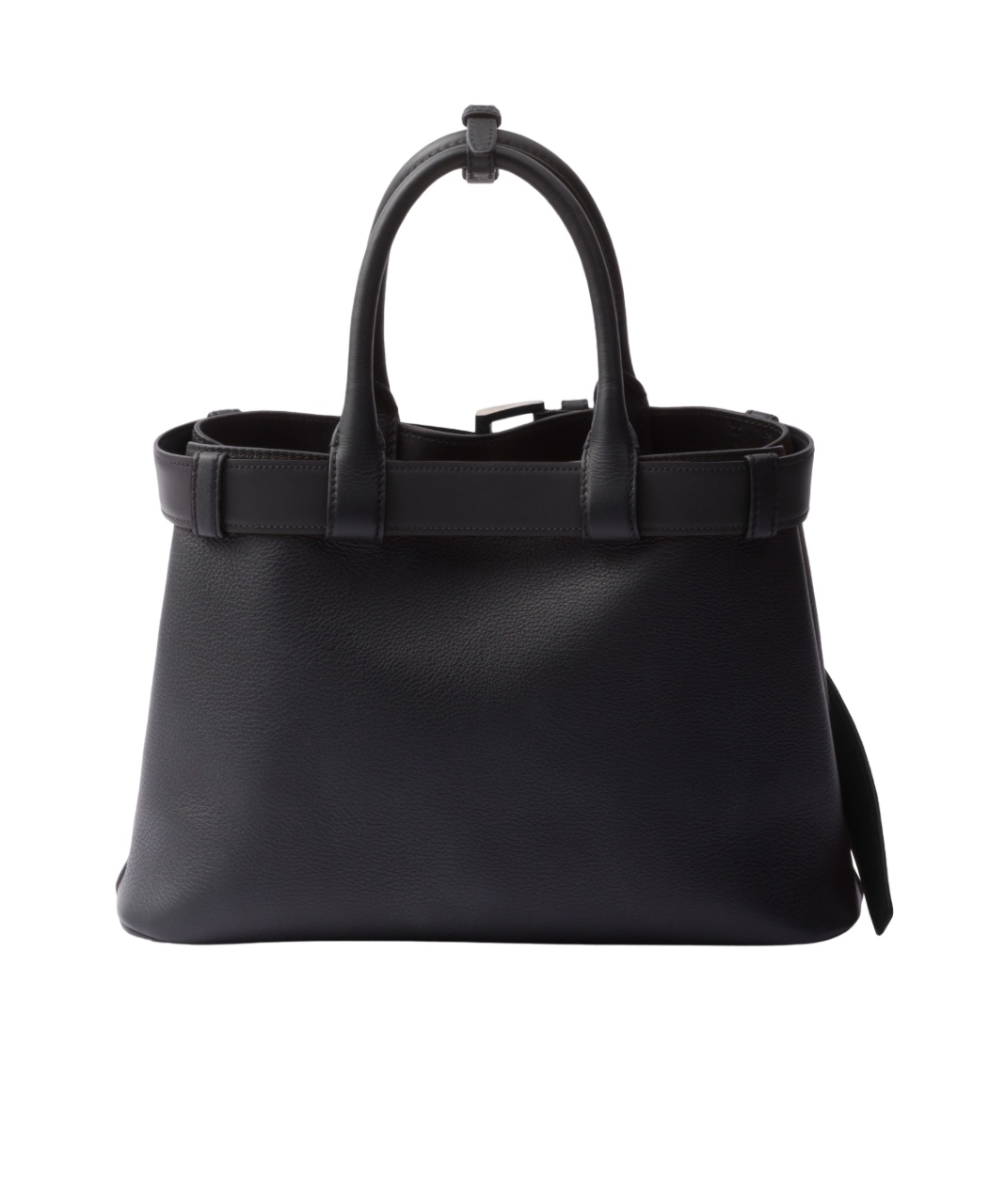 Prada Medium Leather Top Handle Bag In Black