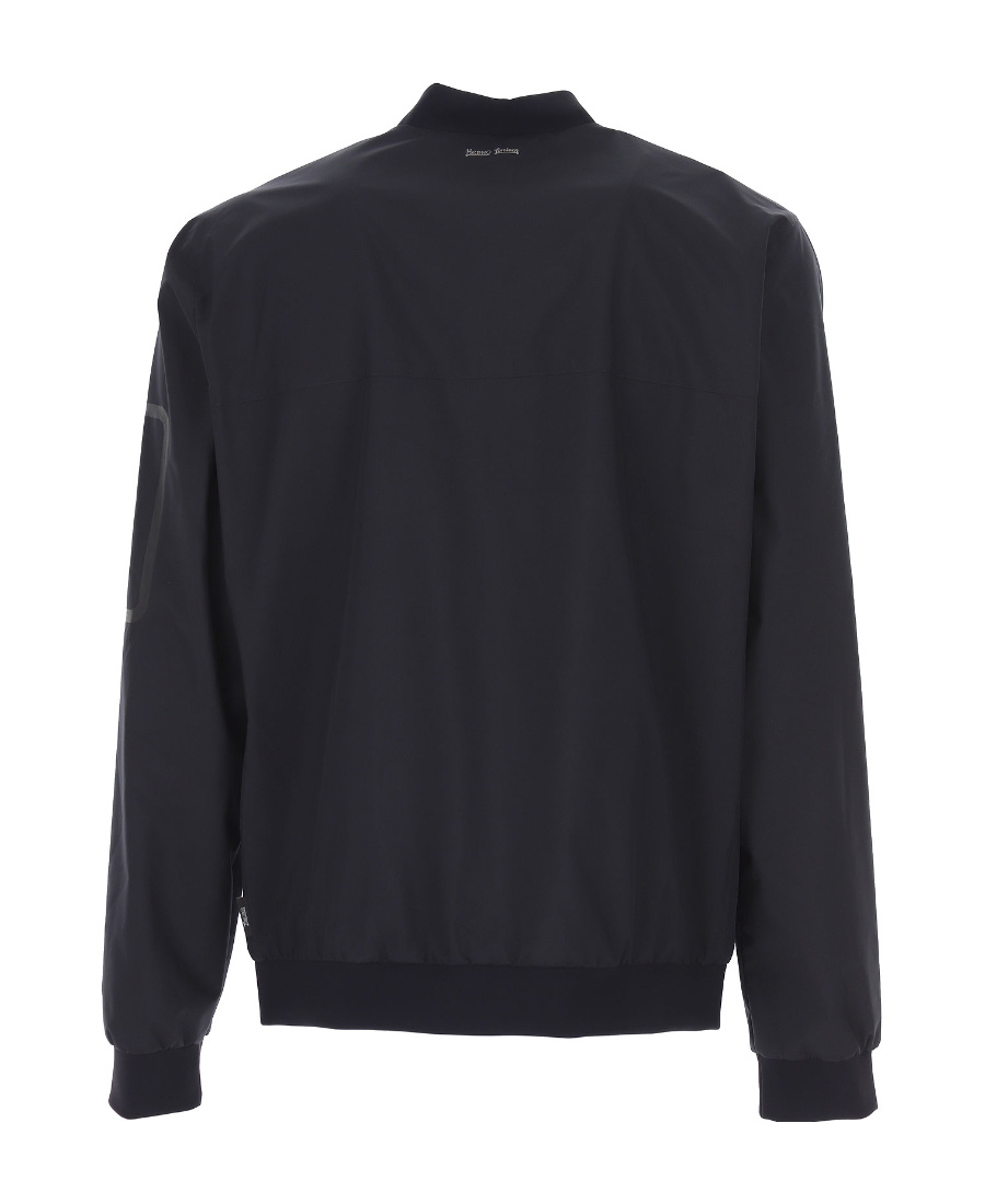Herno Zip-pocket Bomber Jacket In Black