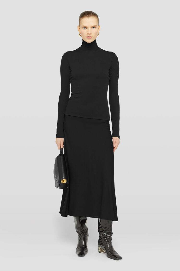 Jil Sander High-neck Jumper In Black