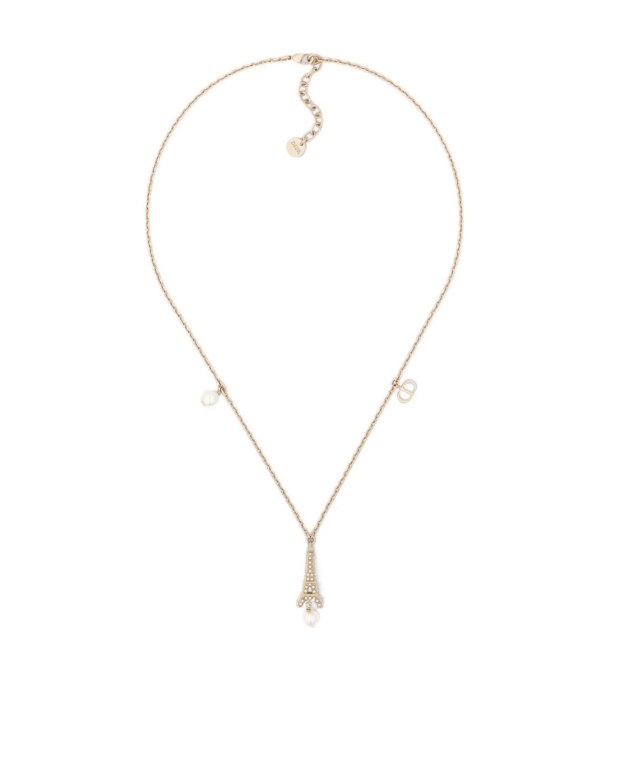 Dior Plan De Paris Necklace In Metallic