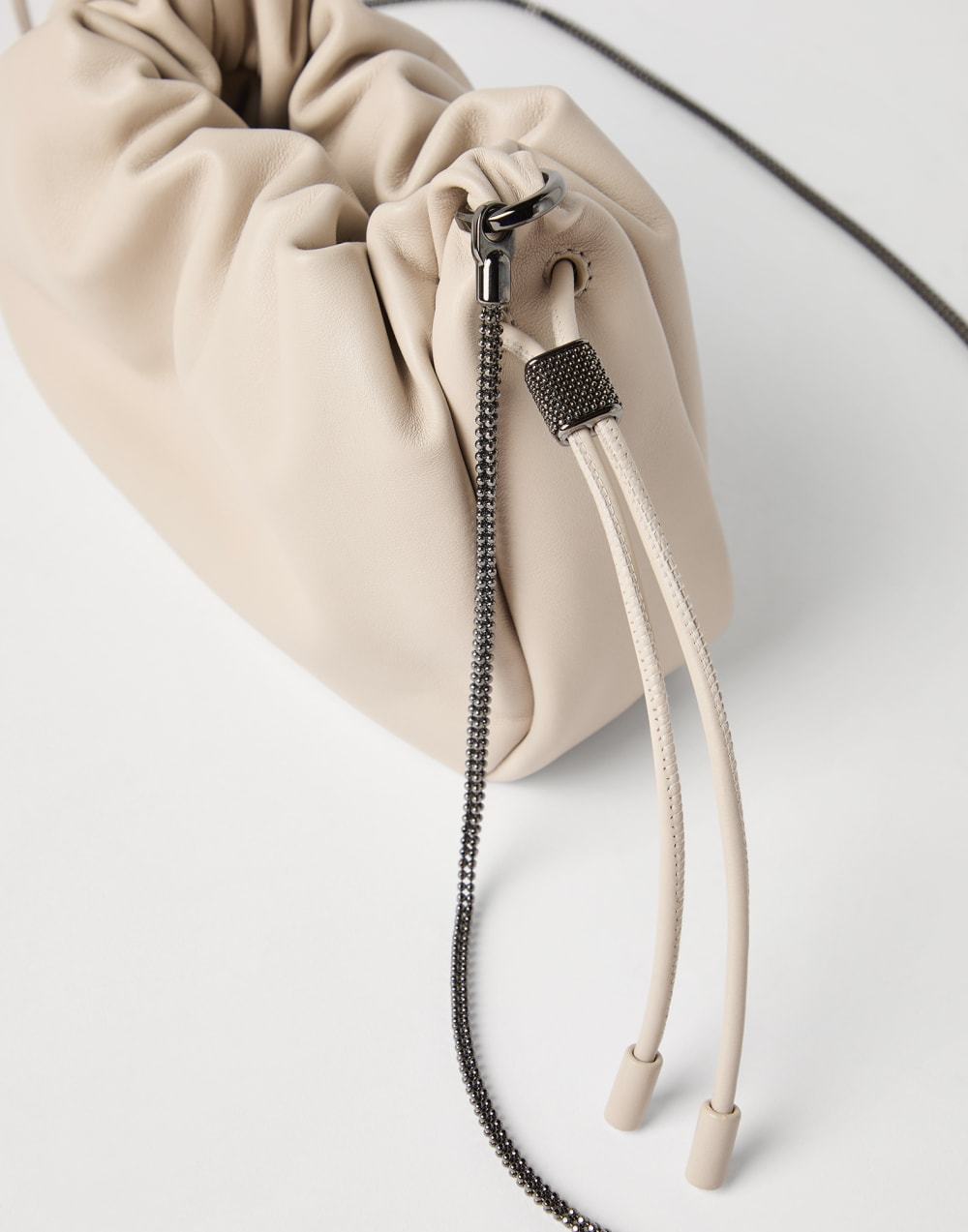 Shop Brunello Cucinelli Small Mellow Bucket Bag In Nude