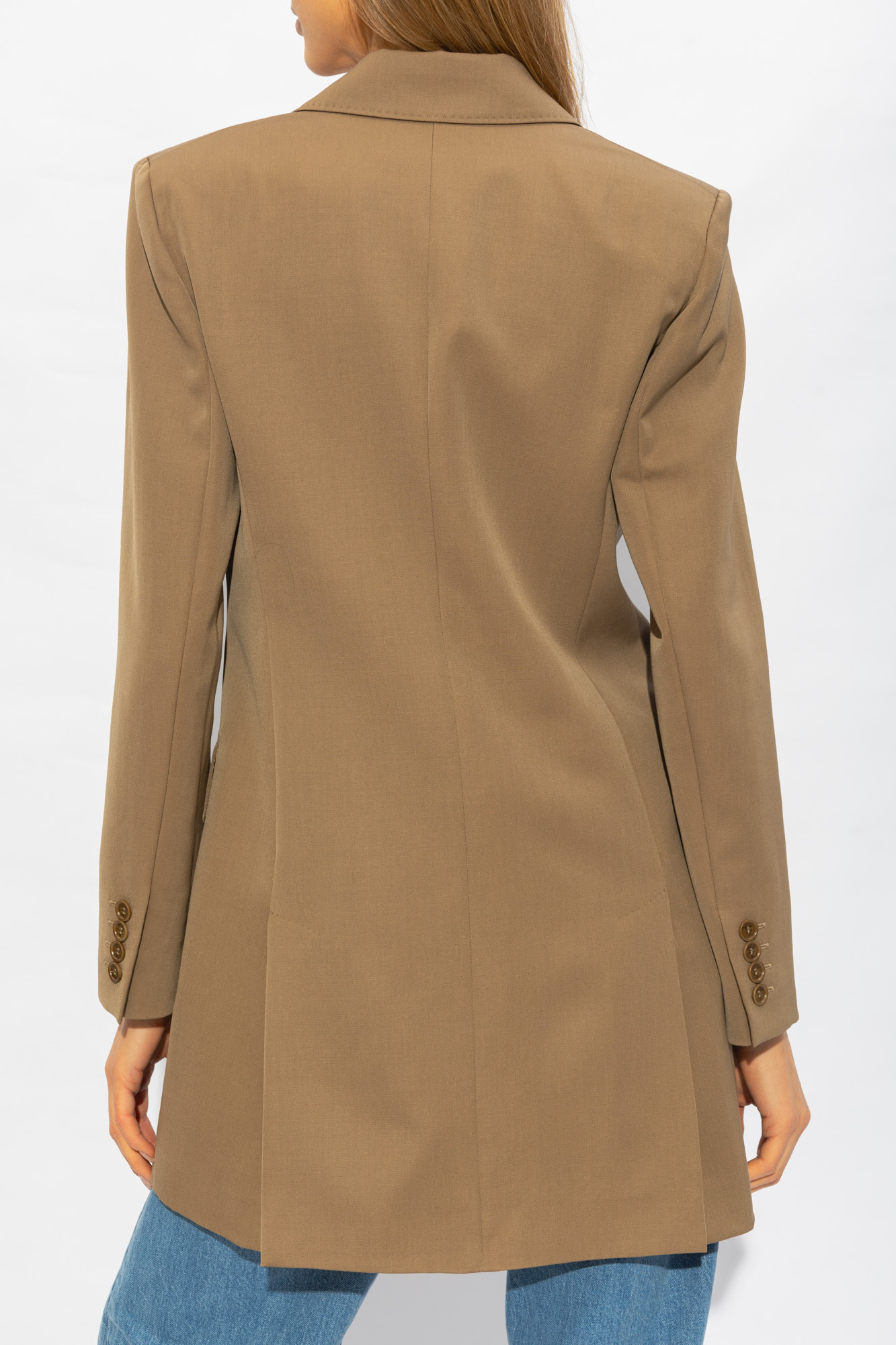 Max Mara Caprile Single Breasted Blazer Brown In Green