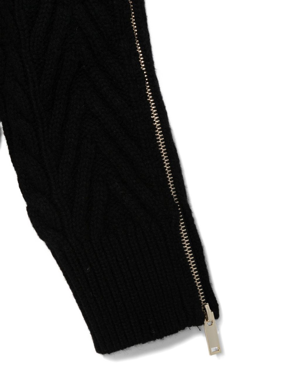 Semicouture Zip-detail Sweater In Black