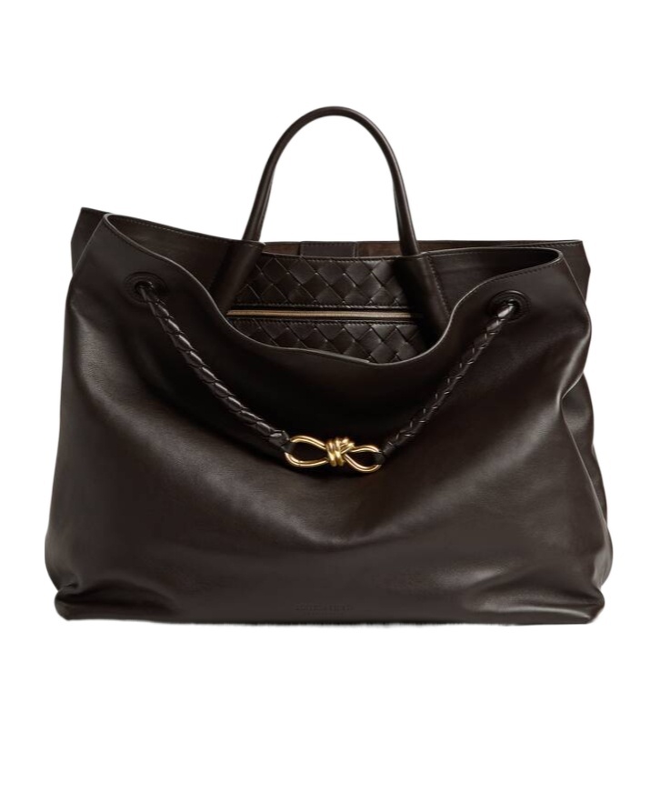 Bottega Veneta Large Andiamo Shoulder Bag In Black