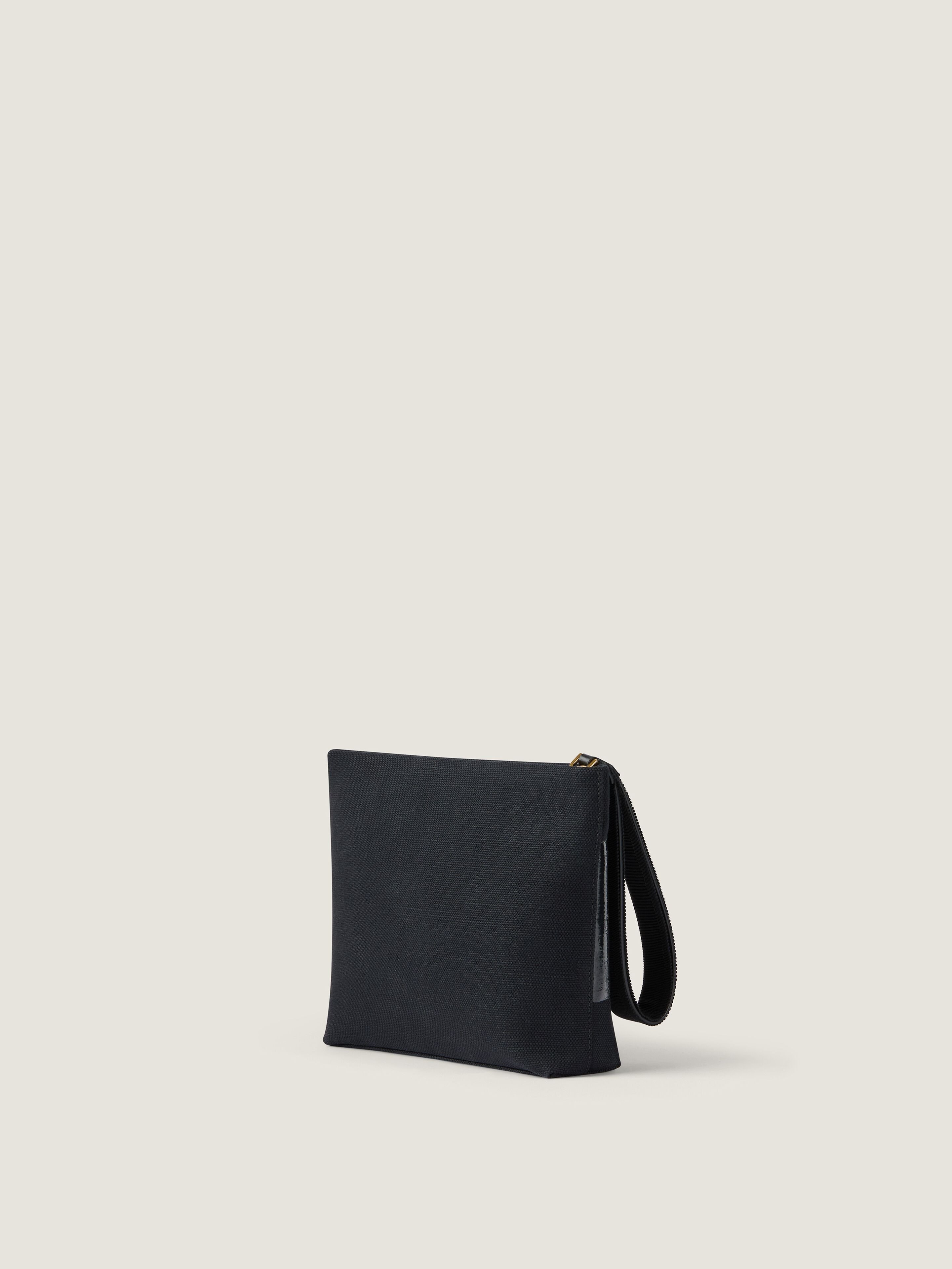 Givenchy Tape Pouch In Canvas In Black