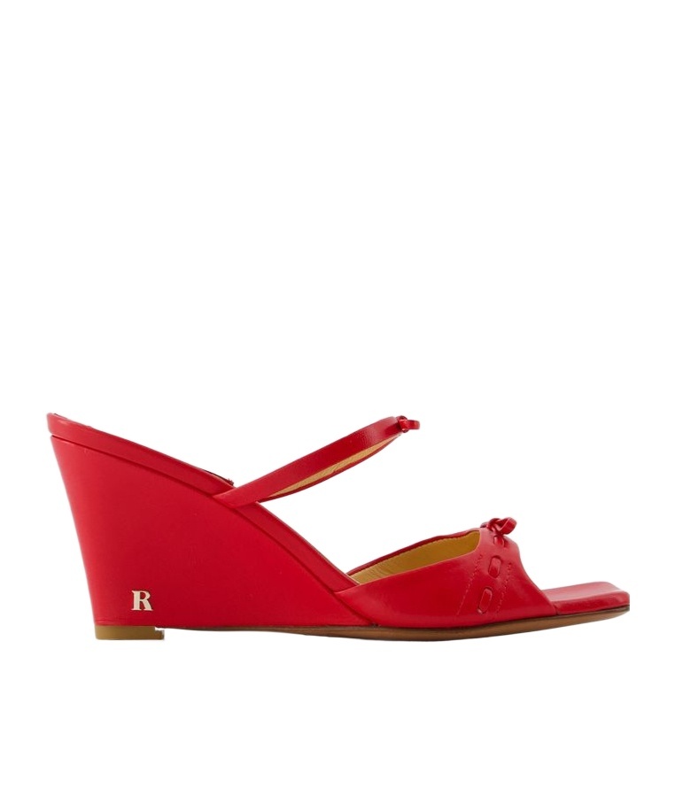 Rouje Logo Wedges Sandals In Red
