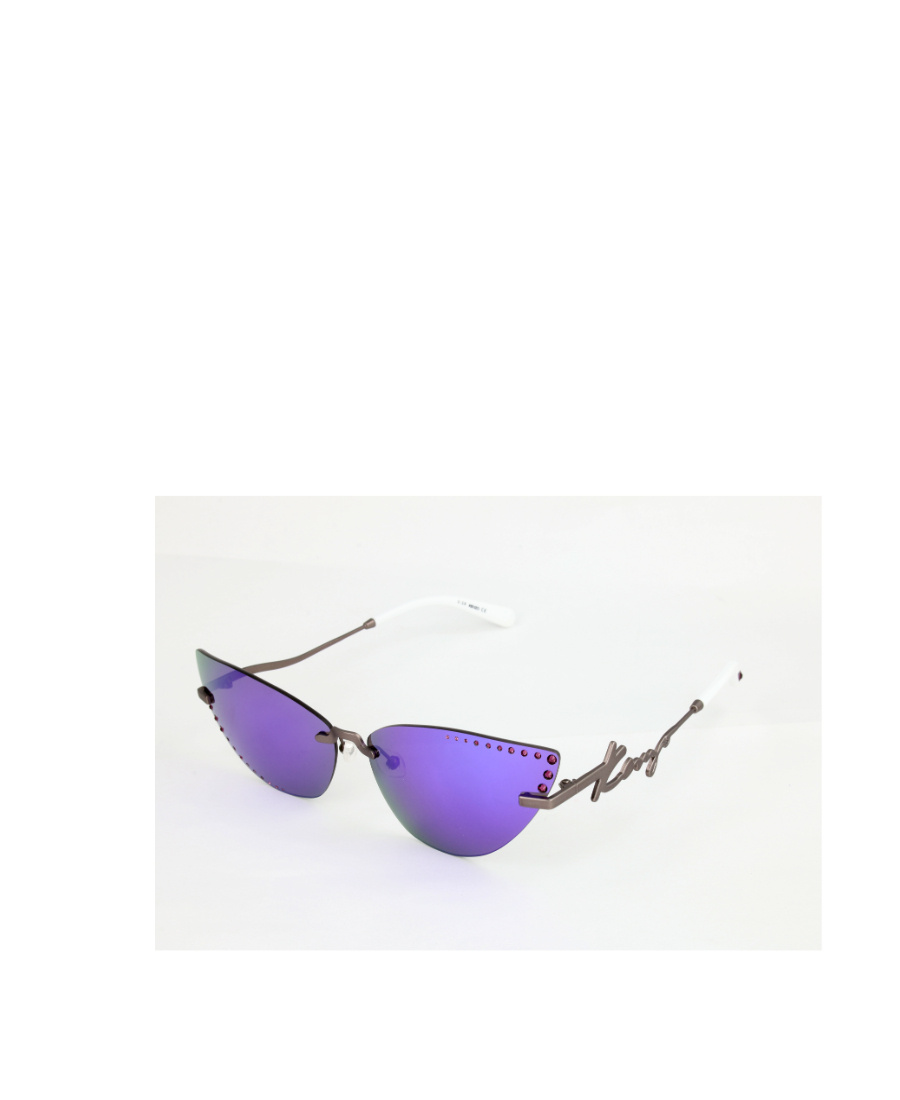 Kenzo Triangular Sunglasses In Purple