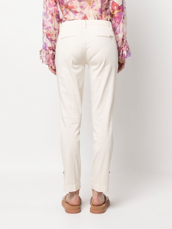 Liu •jo Slim-fit Trousers In White