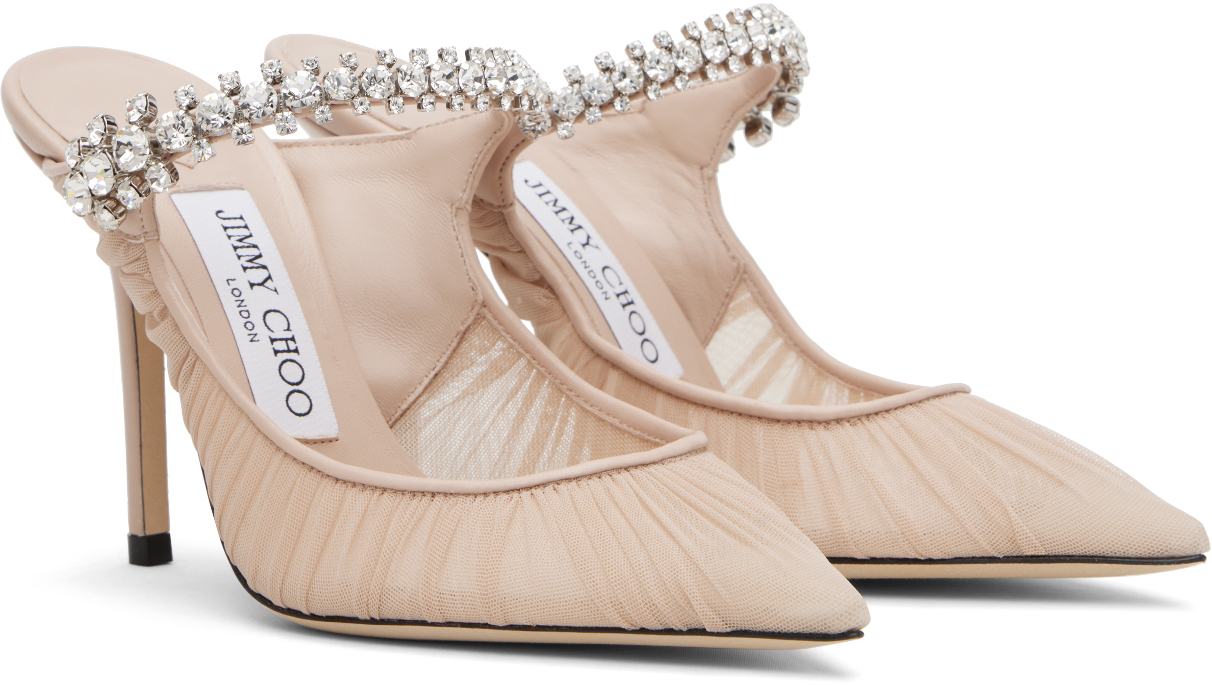 Jimmy Choo Bing 100 Mules In Nude