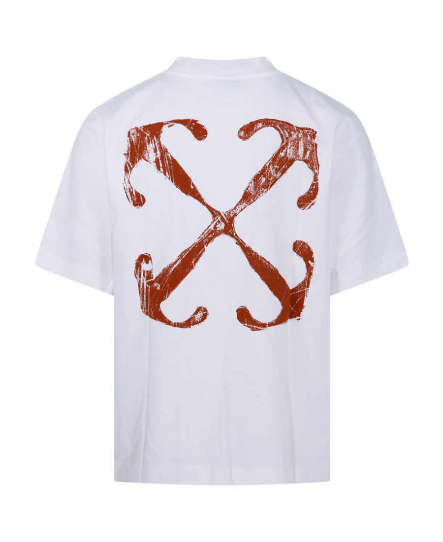 Off-white Back Arrow Printing Round Neck Short Sleeve White In White