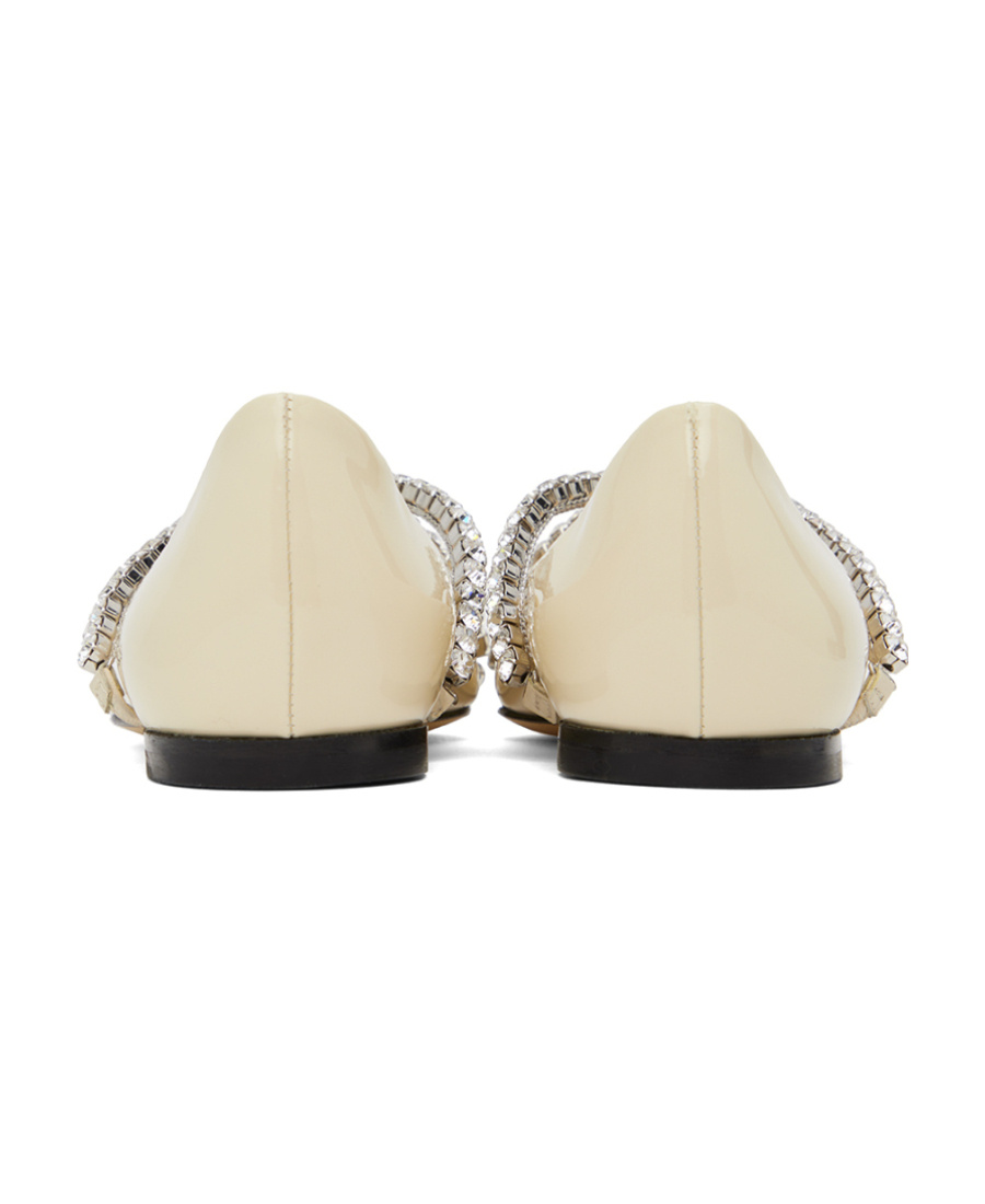 Jimmy Choo Pointed Ballet Shoes In Nude