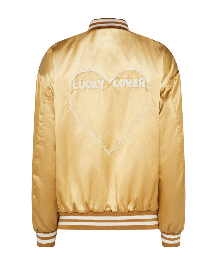 Celine Long-sleeved Knitting College Style Jacket In Yellow