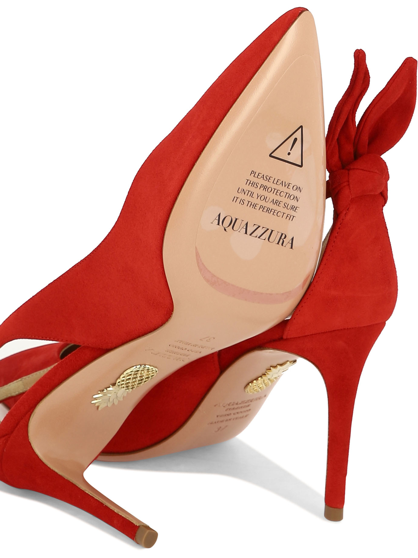 Shop Aquazzura Bow Tie 85mm Suede Pumps In Red