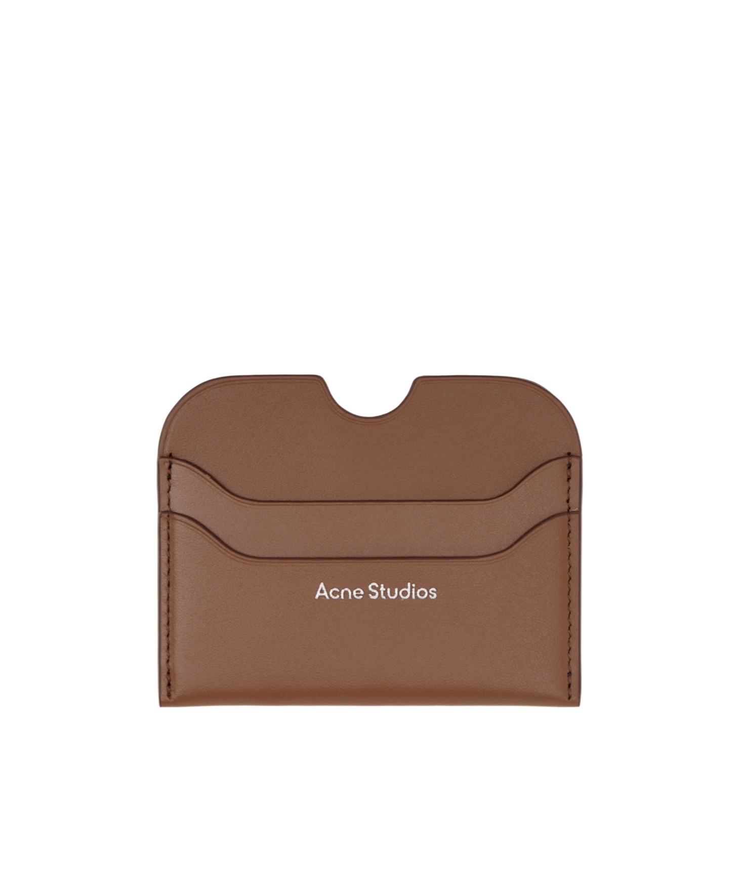 Acne Studios Logo Card Pack In Brown