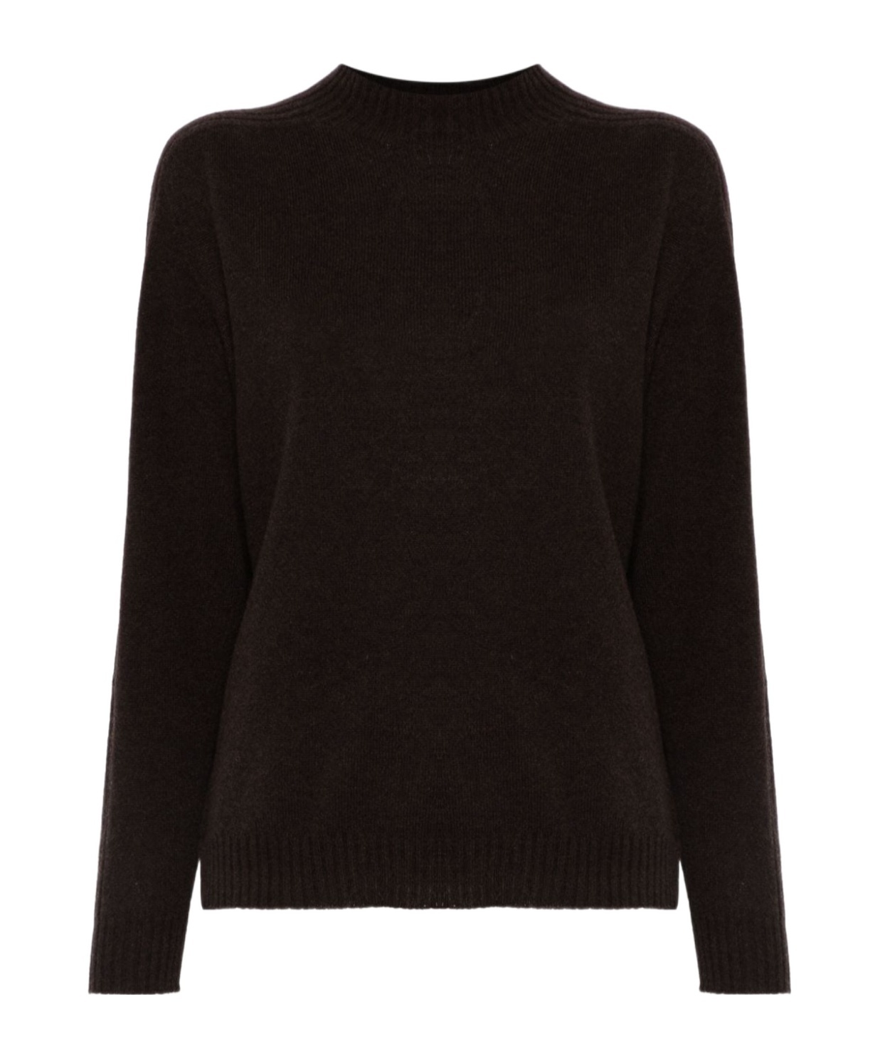 Twinset Twin-set Brushed Cashmere Mock Neck Sweater In Black