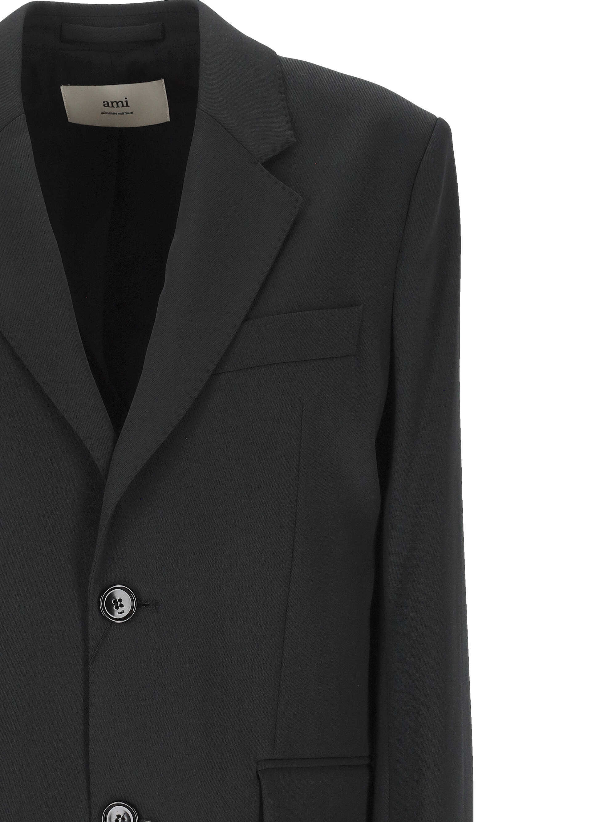 Ami Alexandre Mattiussi Single-breasted Blazer In Black