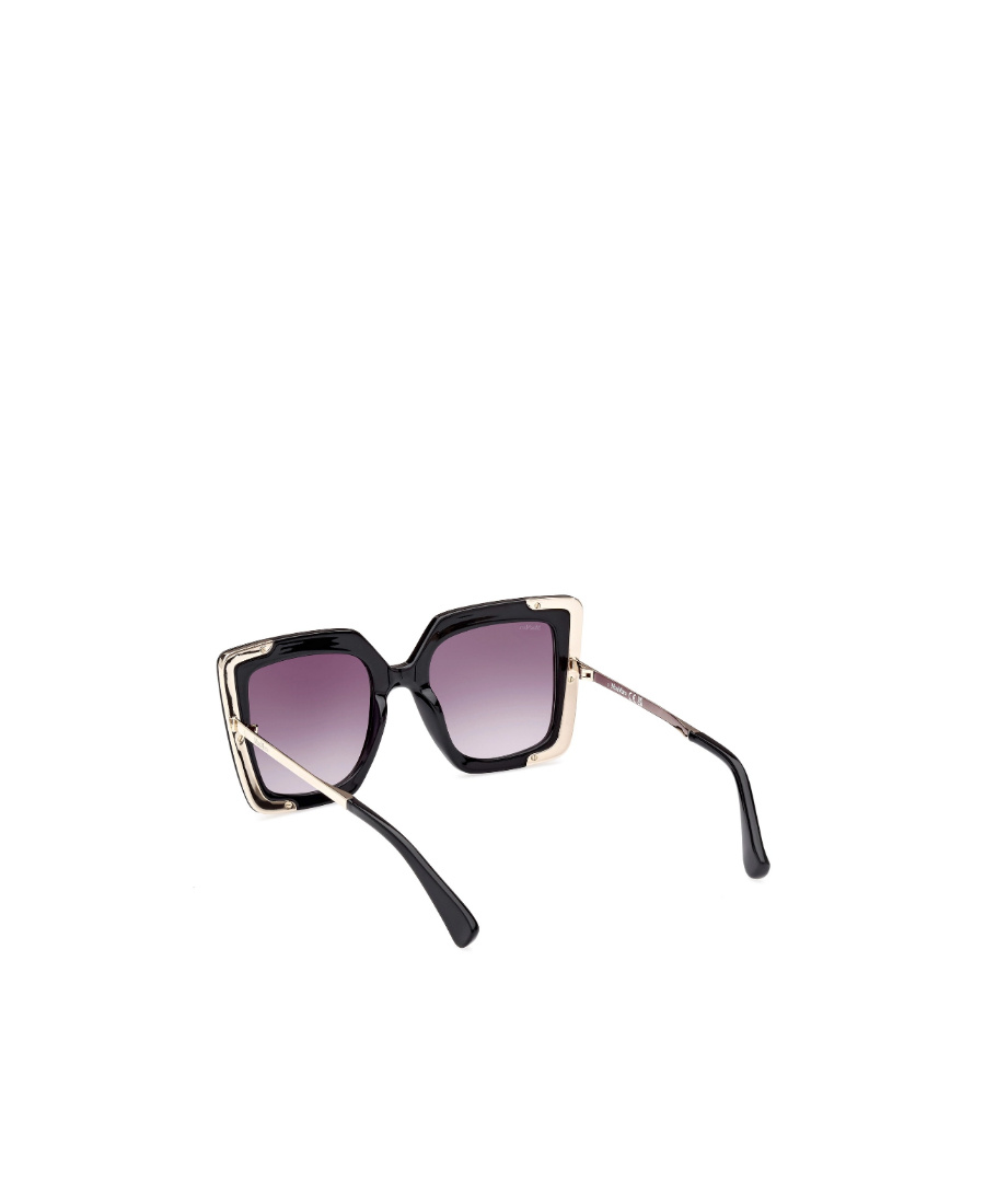 Max Mara Logo Sunglasses In Black
