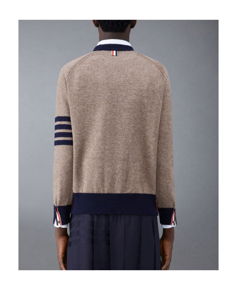 Thom Browne 4-bar Stripe Knit Jumper In Brown