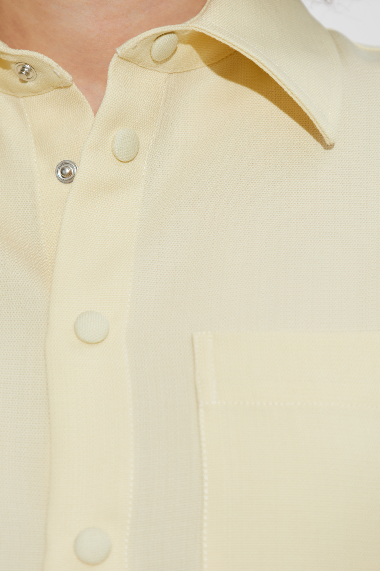 Ami Alexandre Mattiussi Ami Short Sleeved Button In Nude