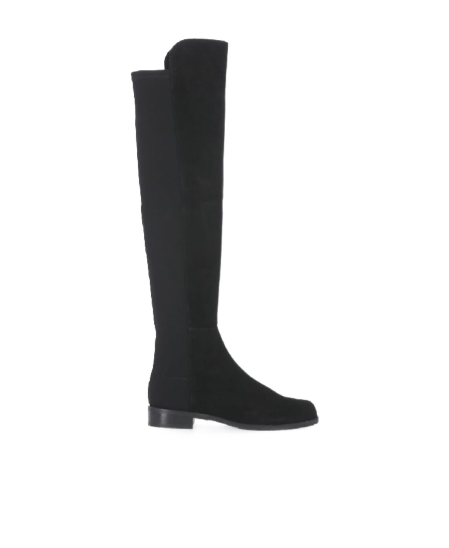 Stuart Weitzman Round-headed Boots In Black