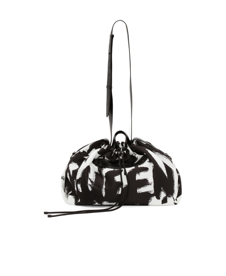Alexander Mcqueen Graffiti Logo-print Tote Bag In Black