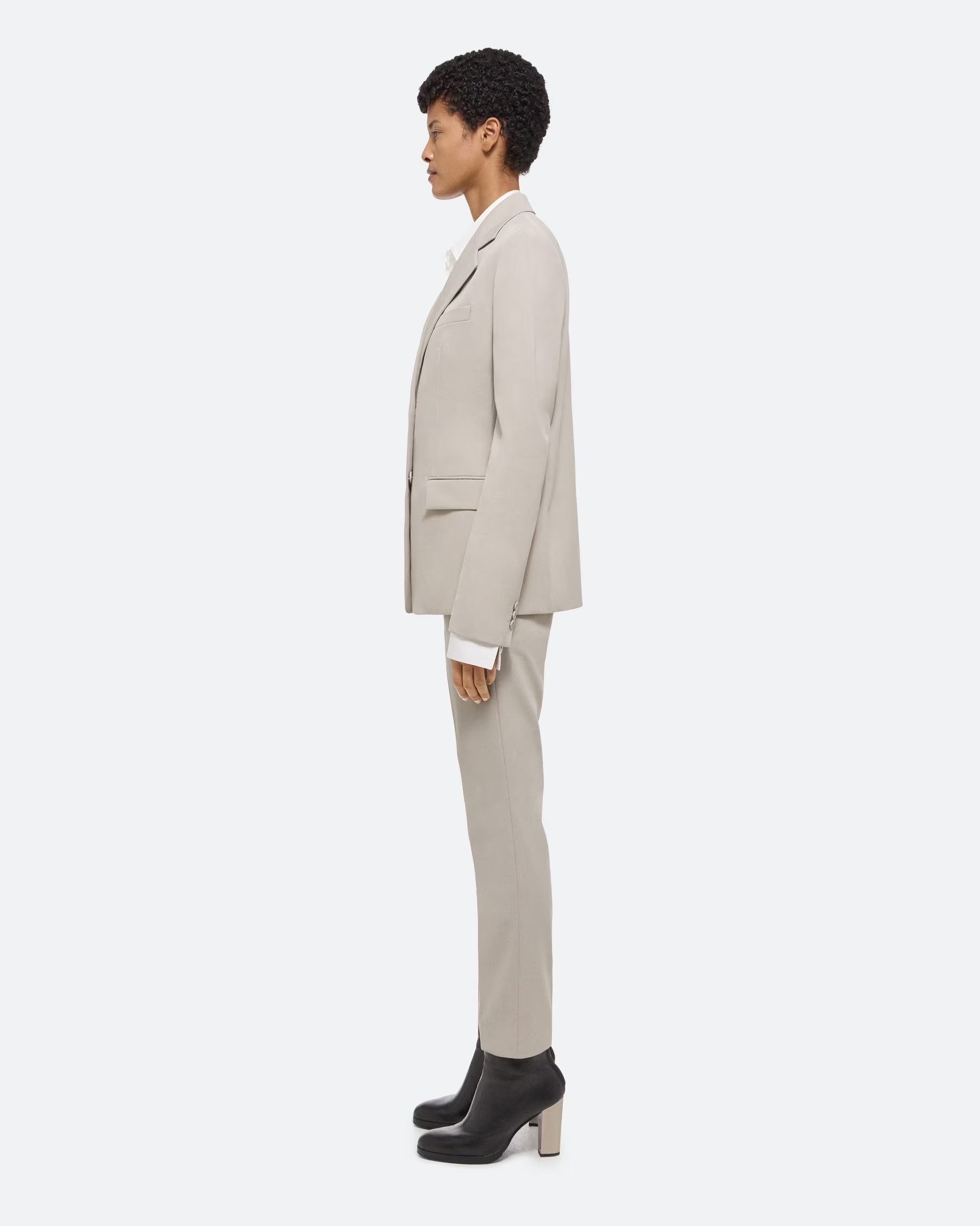 Helmut Lang Virgin Wool Blazer In White