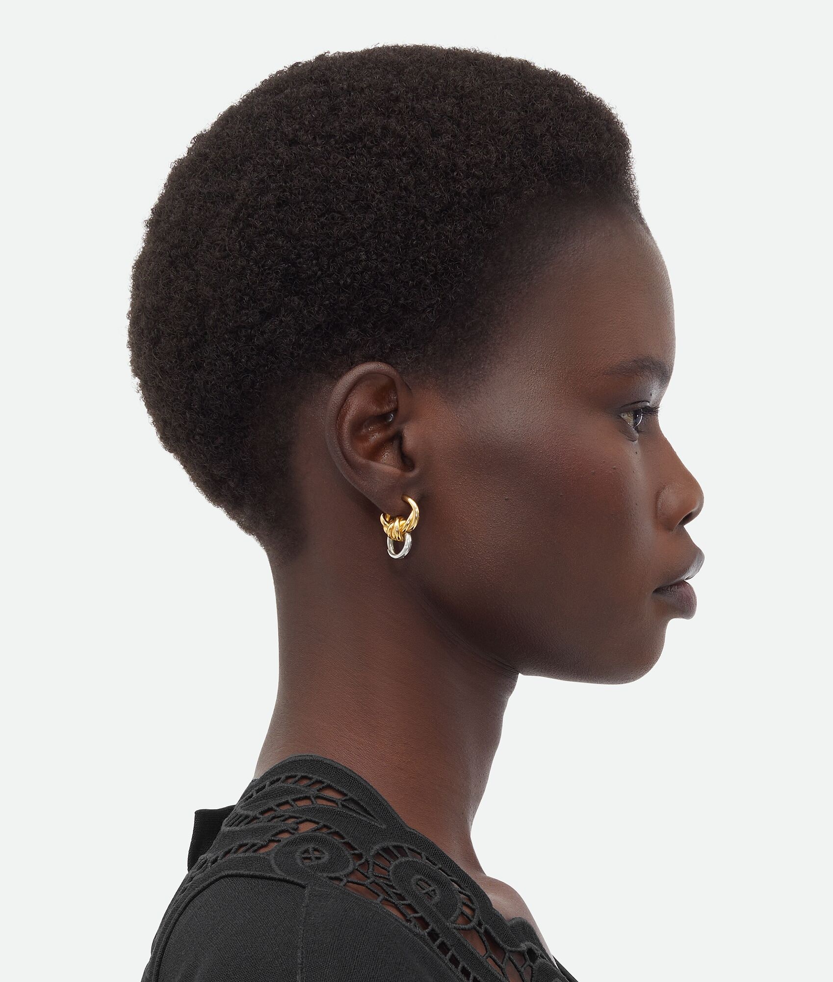 Bottega Veneta Knot Earrings In Yellow