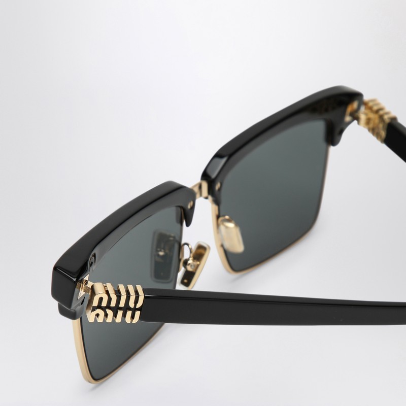 Miu Miu Runway Black Sunglasses In Black