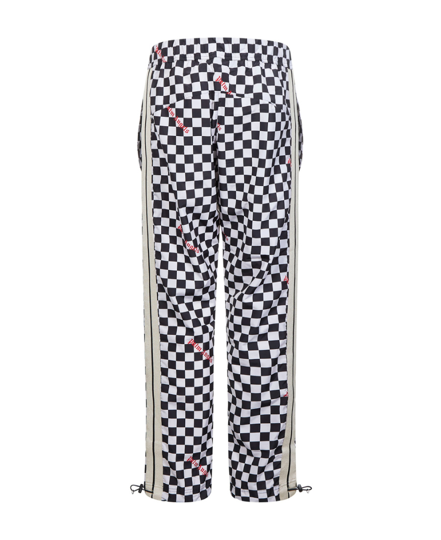 Palm Angels Damier-print Track Pants In Black
