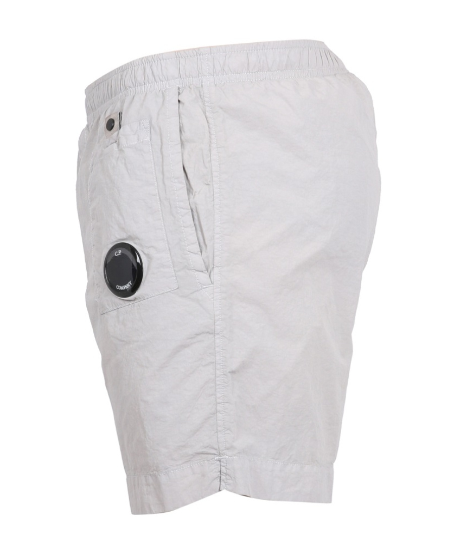 C.p. Company Keyring-attachment Swim Shorts In White