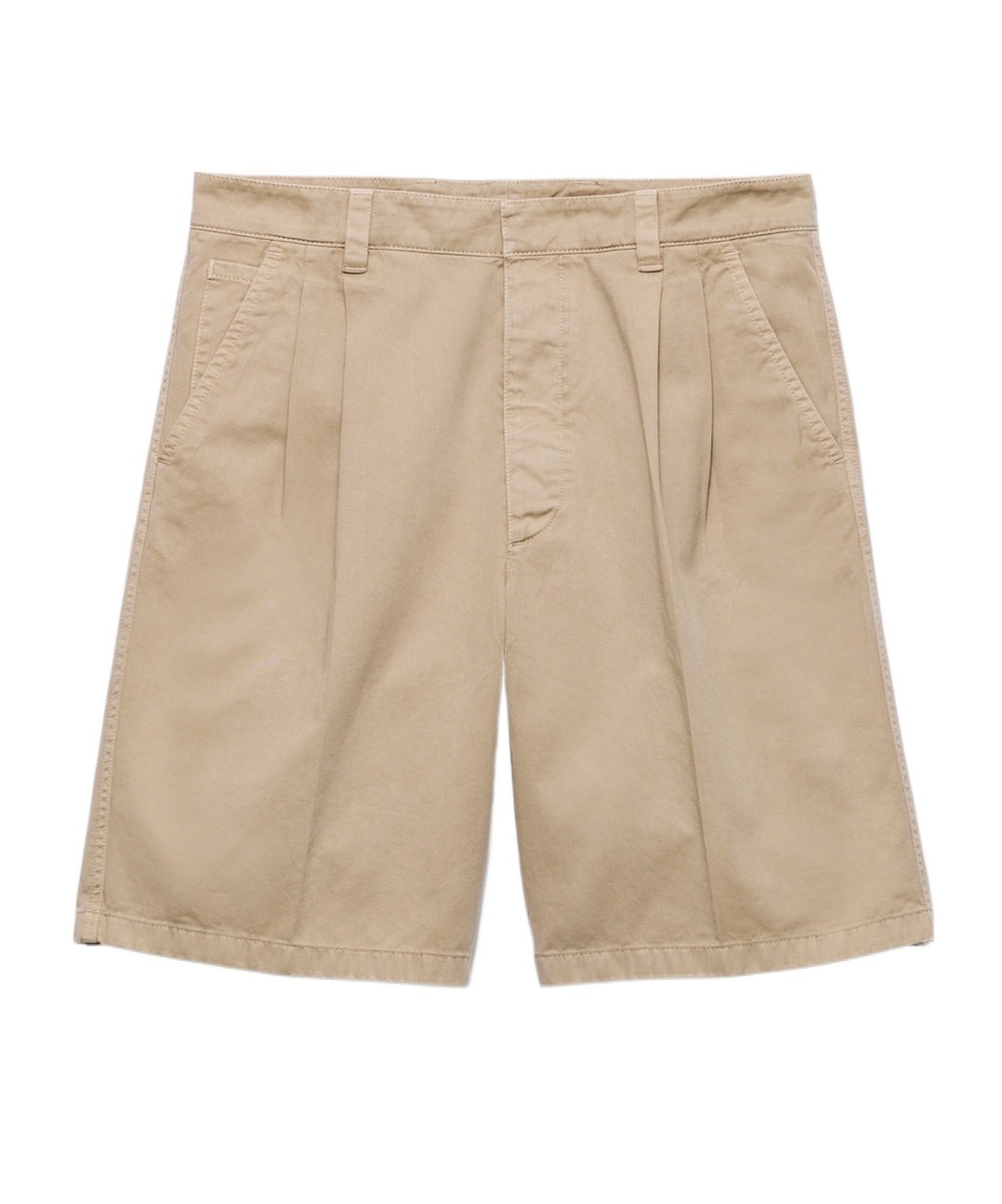 Prada Cotton Bermuda Shorts In Brown