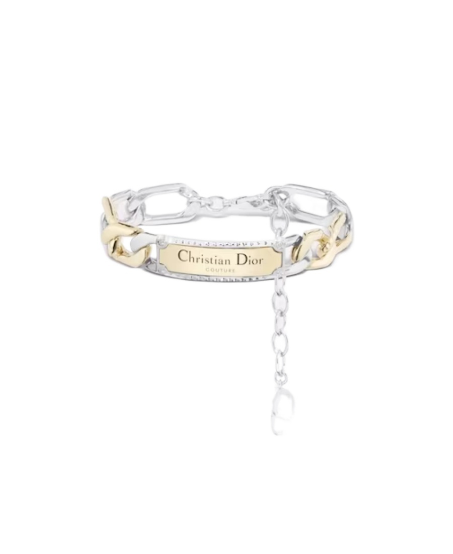 Dior Couture Chain Bracelet In Metallic