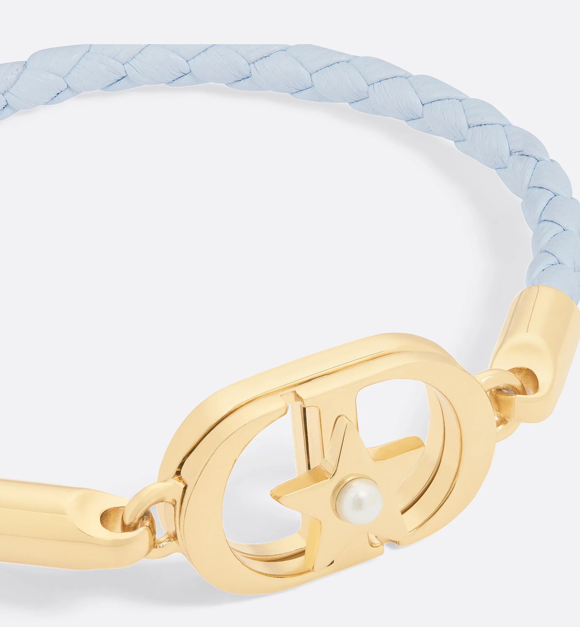 Dior Five-pointed Star Bracelet In Sky Blue/gold