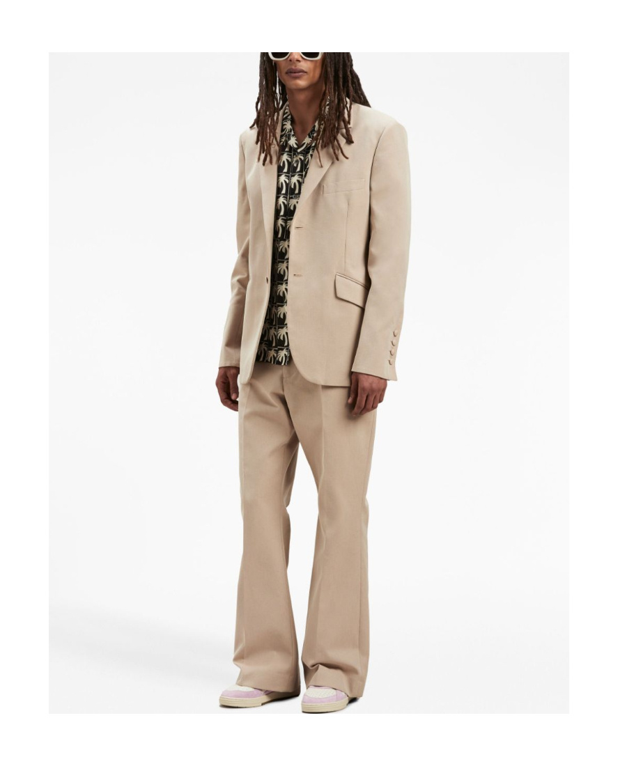 Palm Angels Men's Flared Trousers In Nude