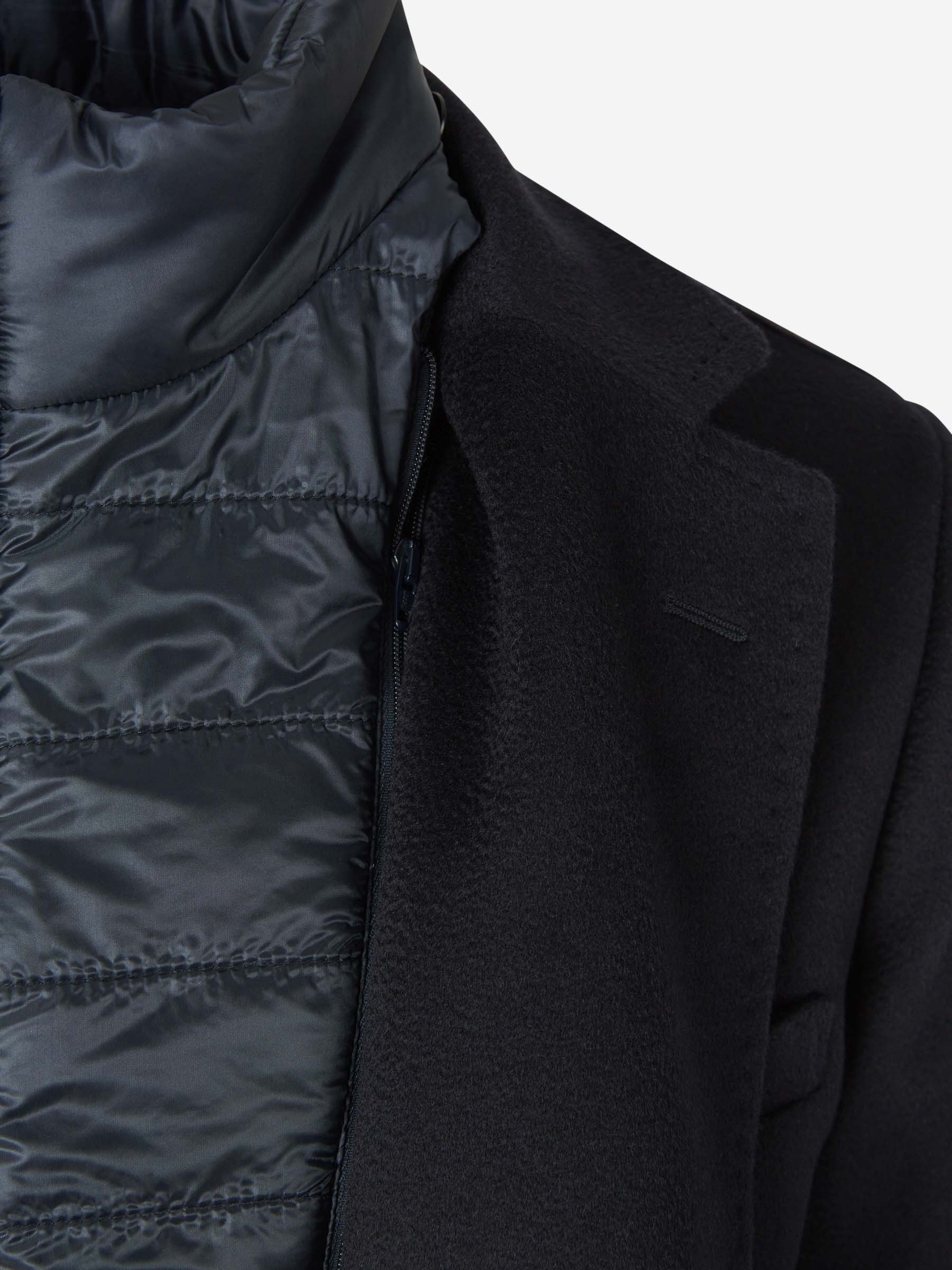 Herno Durable Long Sleeve Coat With Notched Lapels In Black
