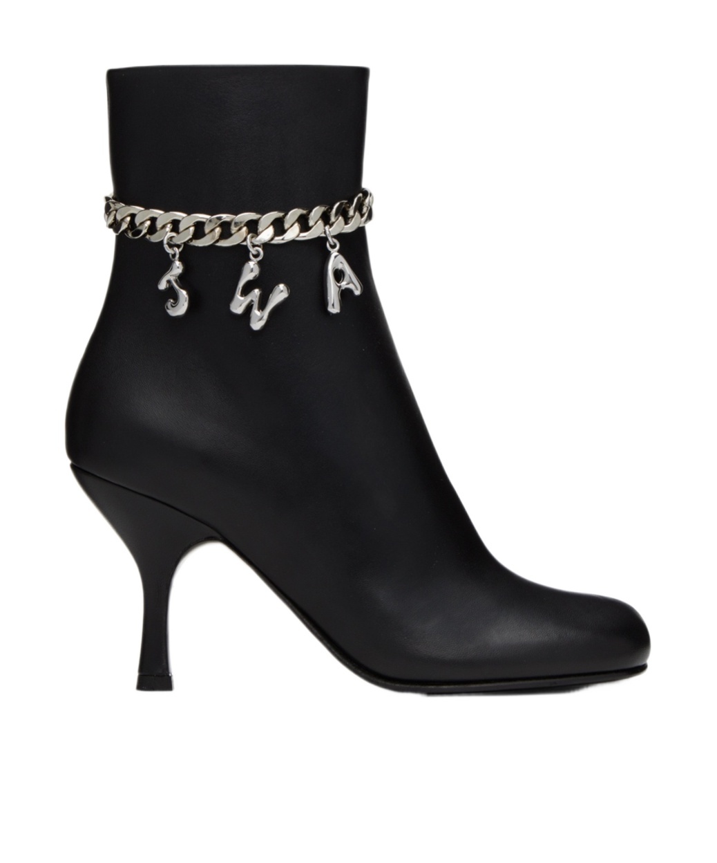 Jw Anderson 80mm Logo-embellished Leather Boots In Black