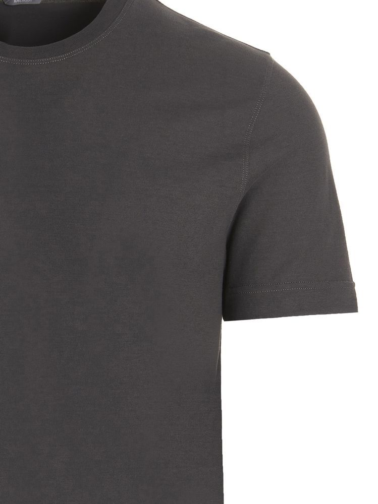 Zanone T Shirt Mc Slim Fit Ice Cotton In Gray
